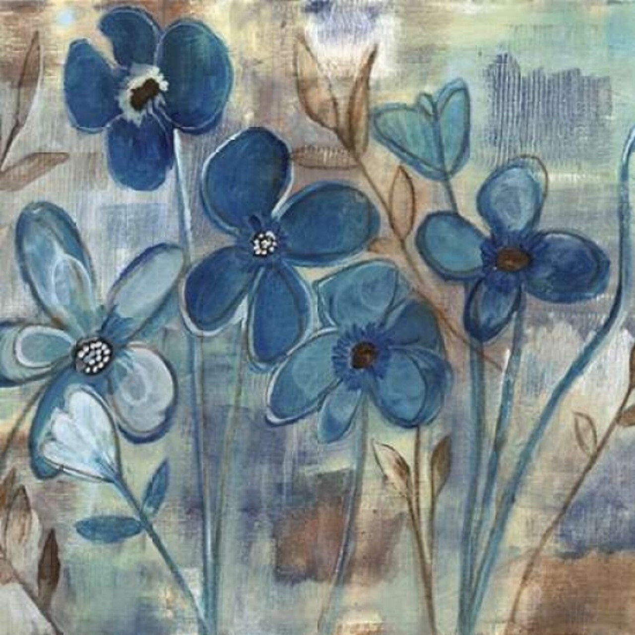 Blue Brown Poster Print by Smith Haynes - Item # VARPDXSHSQ267B